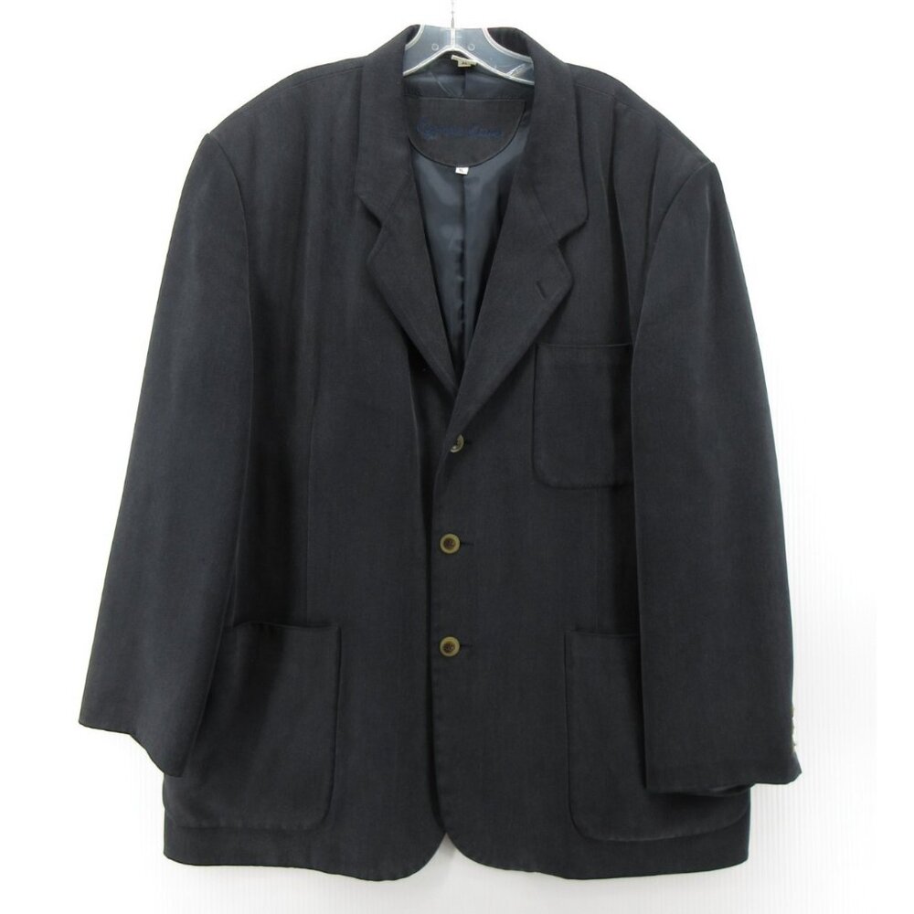 Cypress Grove Sport Coat XL Charcoal Blazer Silk Classic Lined Jacket